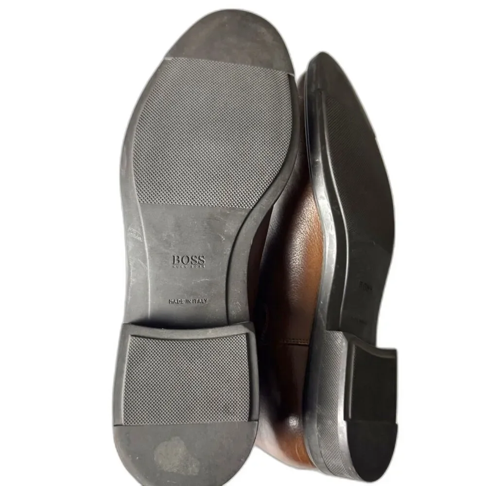 Size 10 Hugo Boss dark brown Chelsea boots (10453)